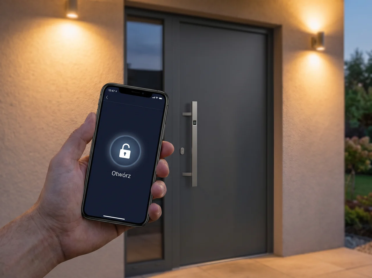 Smart Home — apertura con smartphone e impronta
