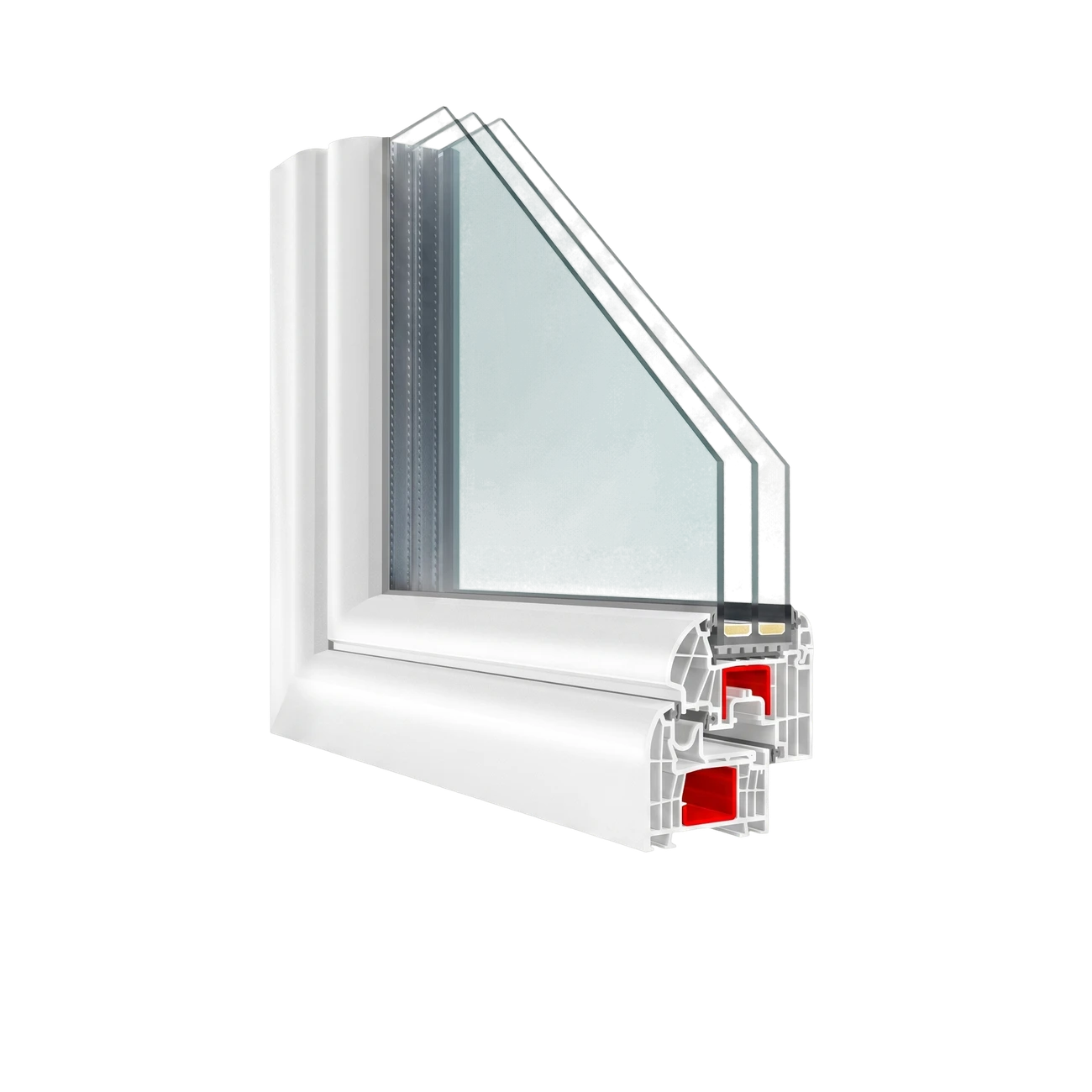 Sezione d’angolo T-Classic Plus — vetrocamera tripla