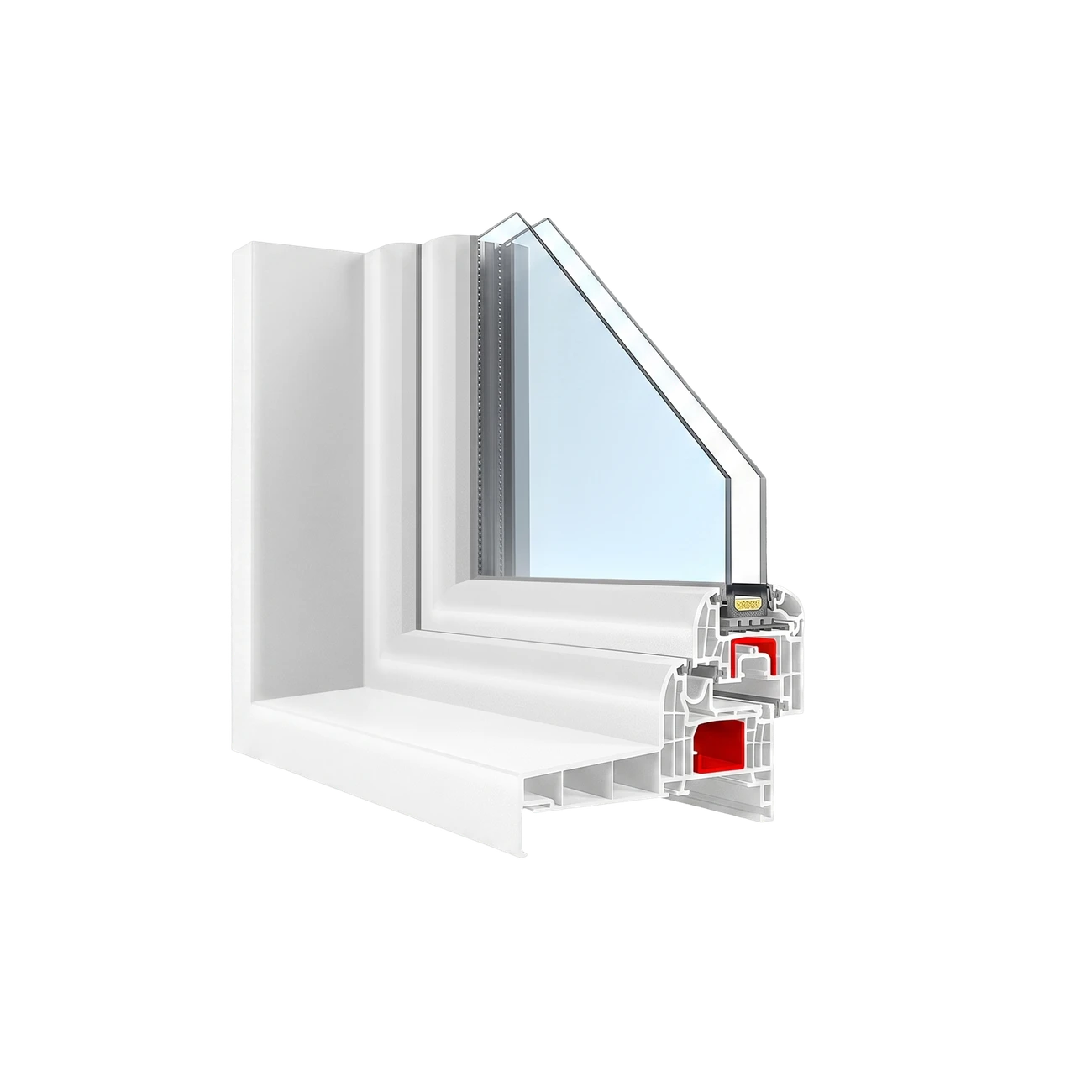 Sezione dell'angolo T-Classic Slim MONO — pacchetto 3-lastre